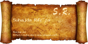 Suhajda Róza névjegykártya