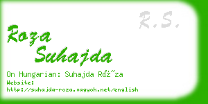 roza suhajda business card